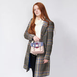 Mini Calton Satchel - Pink and Blue Tartan
