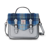 Medium Calton Satchel - Blue Tartan