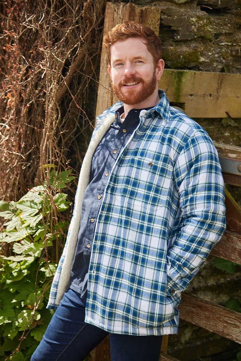 Lee Valley Flannel Fleece Lined Shirt - Douglas Blue Tartan