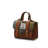 Wee Satchel - Chestnut and Blue Tartan