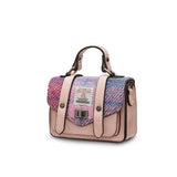 Wee Satchel - Pink and Blue Tartan