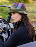 Clodagh Hat - Purple & Green Spring Plaid