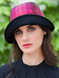 Clodagh Hat - Pink Plaid