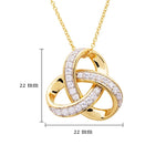 Gold Vermeil Rounded Trinity Knot Necklace