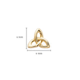 Gold Vermeil Stud Trinity Knot Earrings