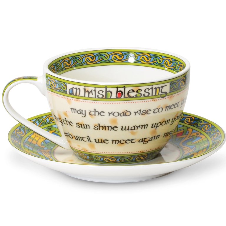 Irish Blessing Cup & Saucer Set Funky Skunk