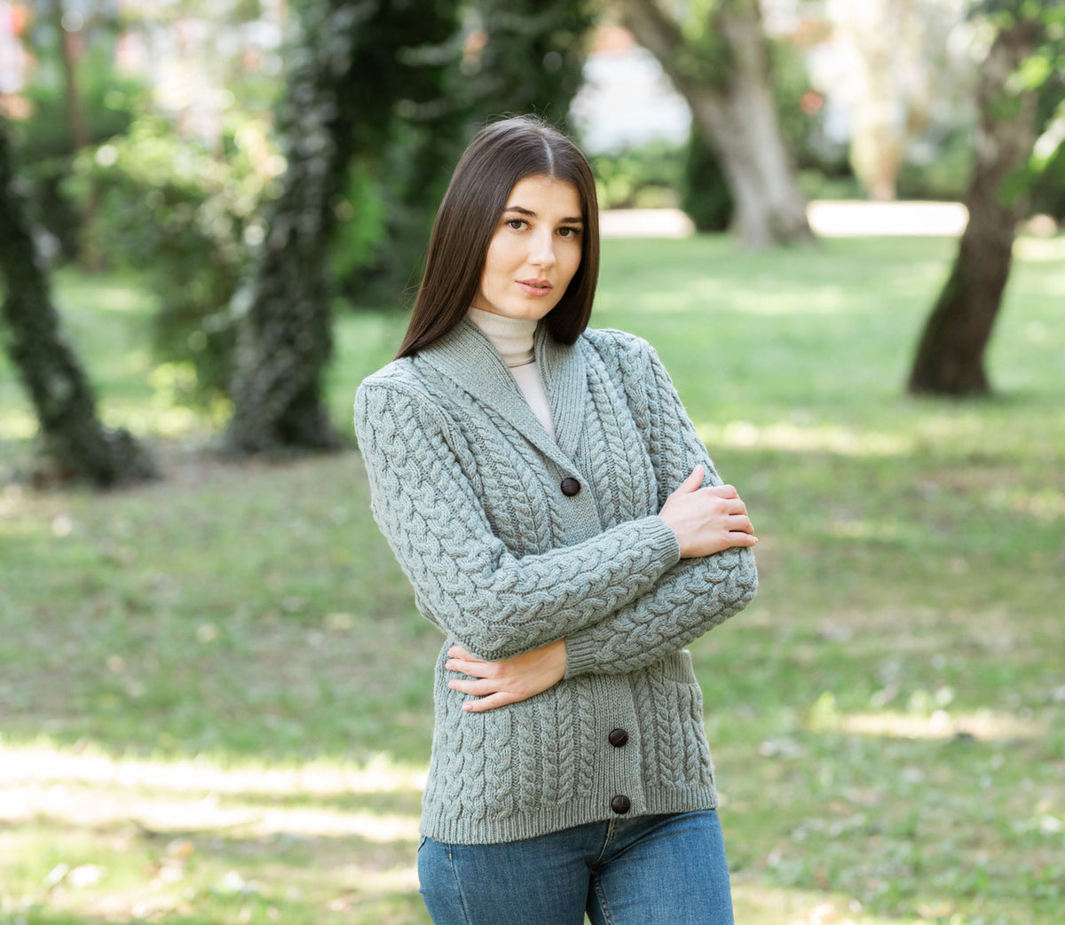 Shawl Neck Cardigan Funky Skunk shawl-neck-cardigan-funky-skunk