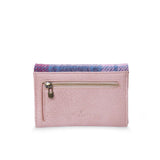Small Clasp Purse - Pink and Blue Tartan