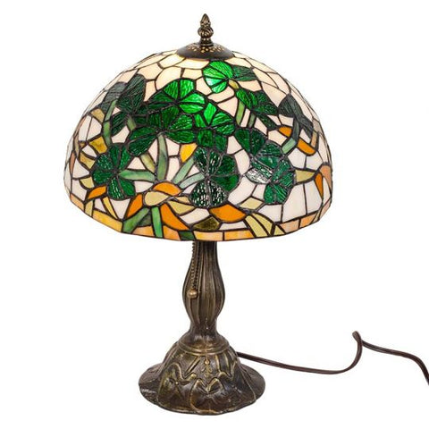 Shamrock Tiffany Stained Glass Lamp
