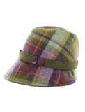 Clodagh Hat - Purple & Green Spring Plaid