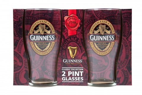 Guinness Classic Collection (Pack of 2 Pint Glasses)