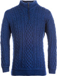 Super Soft Aran Troyer Half Zip Sweater