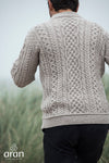 Super Soft Aran Troyer Half Zip Sweater