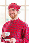 Lee Valley Cotton Flannel Nightcap - Red Tartan