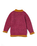 Child's Cardigan - Dark Pink and Yellow