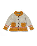 Baby Cardigan - Cream and Yellow