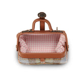 Mini Doctor Bag - Chestnut and Blue Tartan