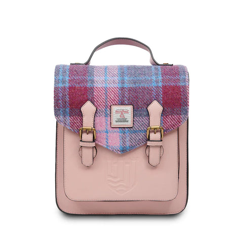 Calton Backpack - Pink and Blue Tartan