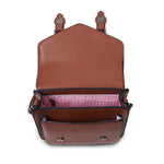 Mini Calton Satchel - Chestnut and Blue Tartan