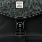 The Laptop Satchel - Black and Grey Herringbone