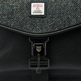 The Laptop Satchel - Black and Grey Herringbone