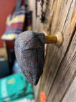 Vintage Tweed Cap - Gray & Red Checkered