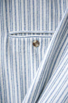 Flannel Traditional Shirt - Blue/Ivory Stripe