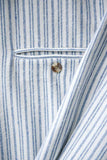 Flannel Traditional Shirt - Blue/Ivory Stripe
