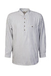 Flannel Traditional Shirt - Blue/Ivory Stripe