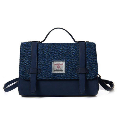 The Orkney Satchel - Navy Over-Check