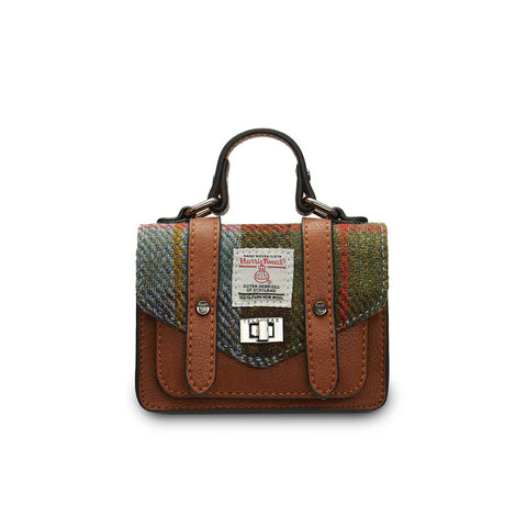 Wee Satchel - Chestnut and Blue Tartan