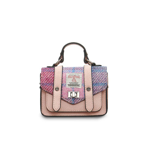 Wee Satchel - Pink and Blue Tartan