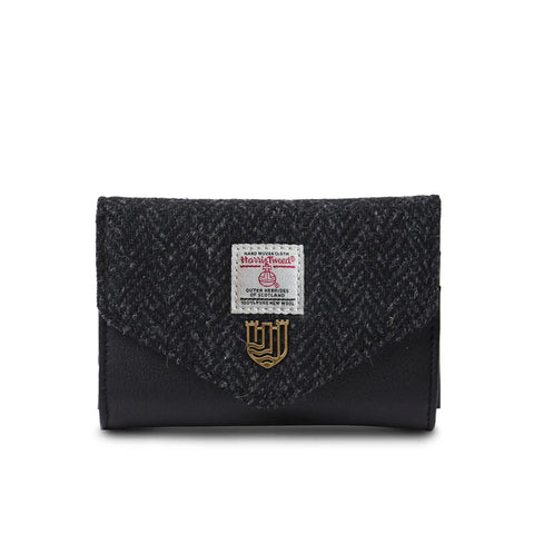 Small Clasp Purse - Black Herringbone
