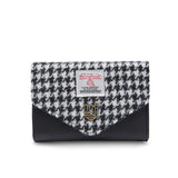 Small Clasp Purse - Black and White Dogtooth