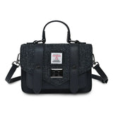 The Mini Satchel - Black Herringbone
