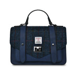 Medium Satchel - Navy Over-Check