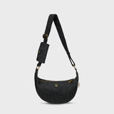 Luna Bag - Black Herringbone
