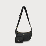 Luna Bag - Black Herringbone