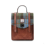 Mini Carloway Backpack - Chestnut and Blue Tartan