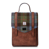 Laptop Backpack - Chestnut and Blue Tartan