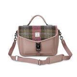 Mini Laptop Bag - Pink and Green Tartan