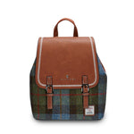 The Jura Backpack - Chestnut and Blue Tartan