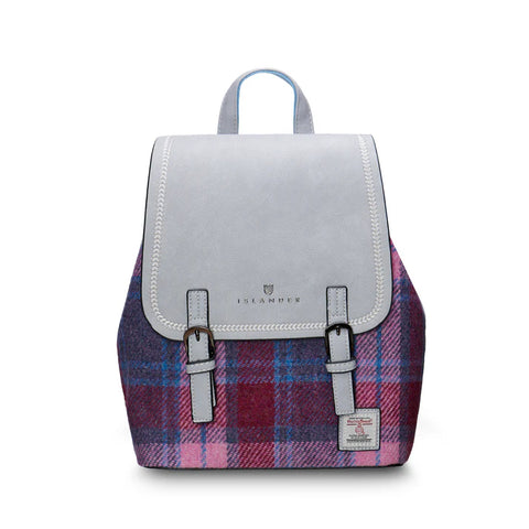 The Jura Backpack - Pink and Blue Tartan