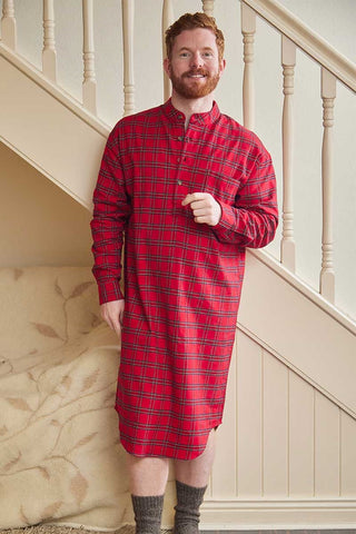 Lee Valley Flannel Nightshirt - Red Tartan