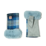 Lambswool Mitten - Blue Tartan
