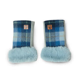 Lambswool Mitten - Blue Tartan