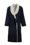 Fleece Nightrobe - Green/Navy Tartan