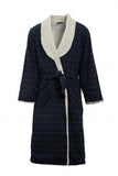 Fleece Nightrobe - Green/Navy Tartan