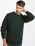 Unisex Aran Sweater - Army Green