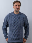 Unisex Aran Sweater - Denim